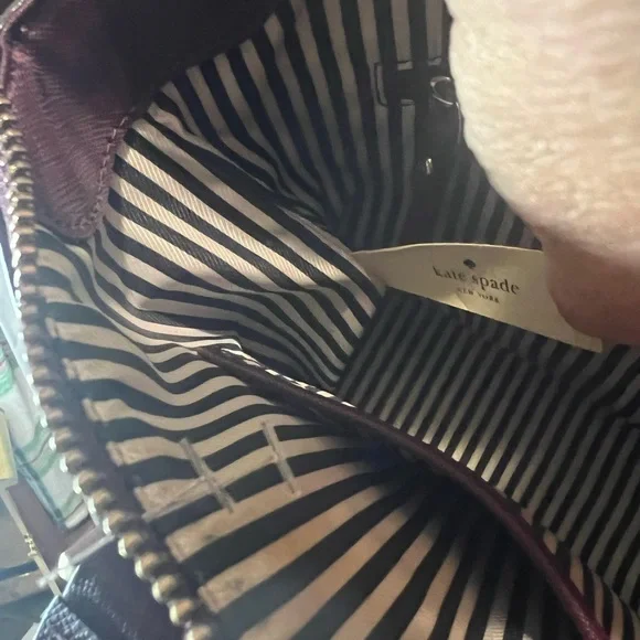 Kate Spade Maroon Cameron Street Lucie Perforated Tote Bag - Picture 11 of 11